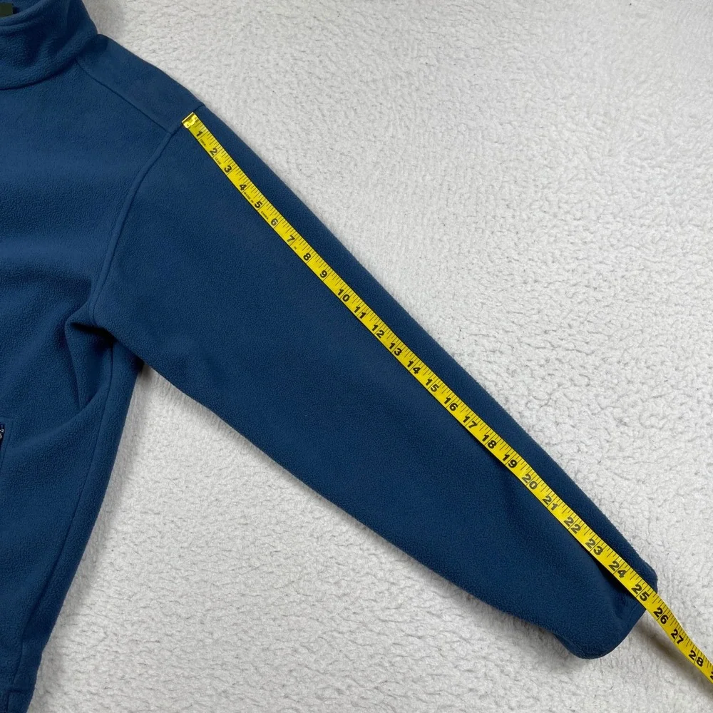 LL Bean Fleece Jacket Mens Medium Blue Full Zip‎ Outdoor Hiking Casual Travel